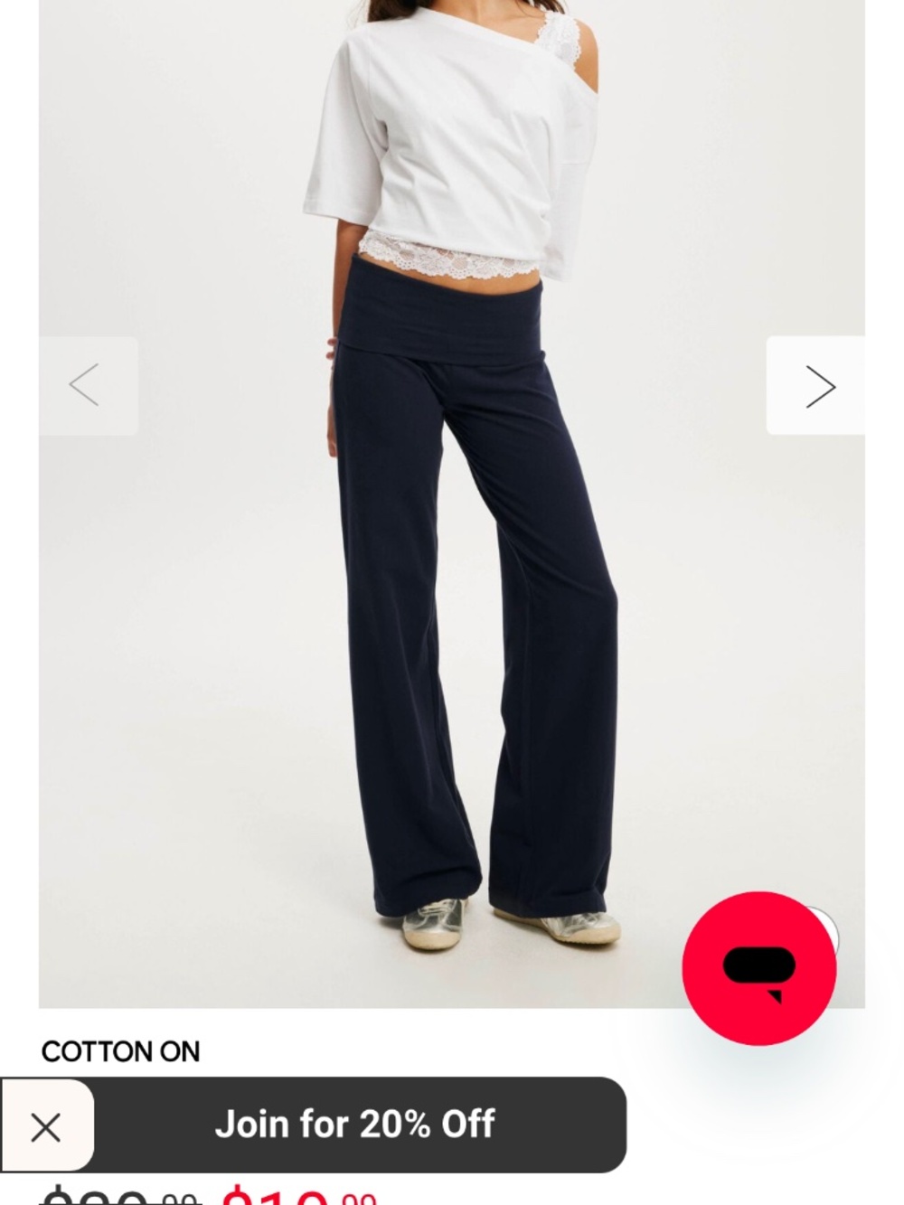 Cotton On wide leg foldover leggings
